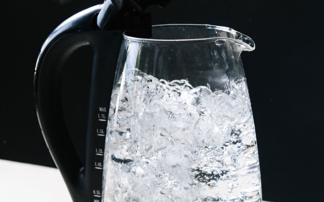 Clear Water Kettle with Boiling Water